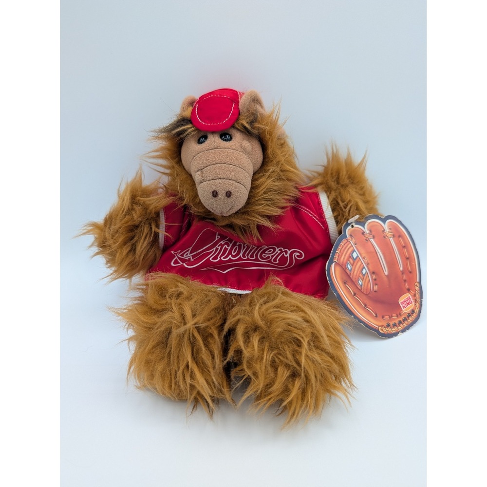 Vintage 1988 Burger King BK ALF Baseball Orbiter Plush Hand Puppet‎ 80s Kidcore